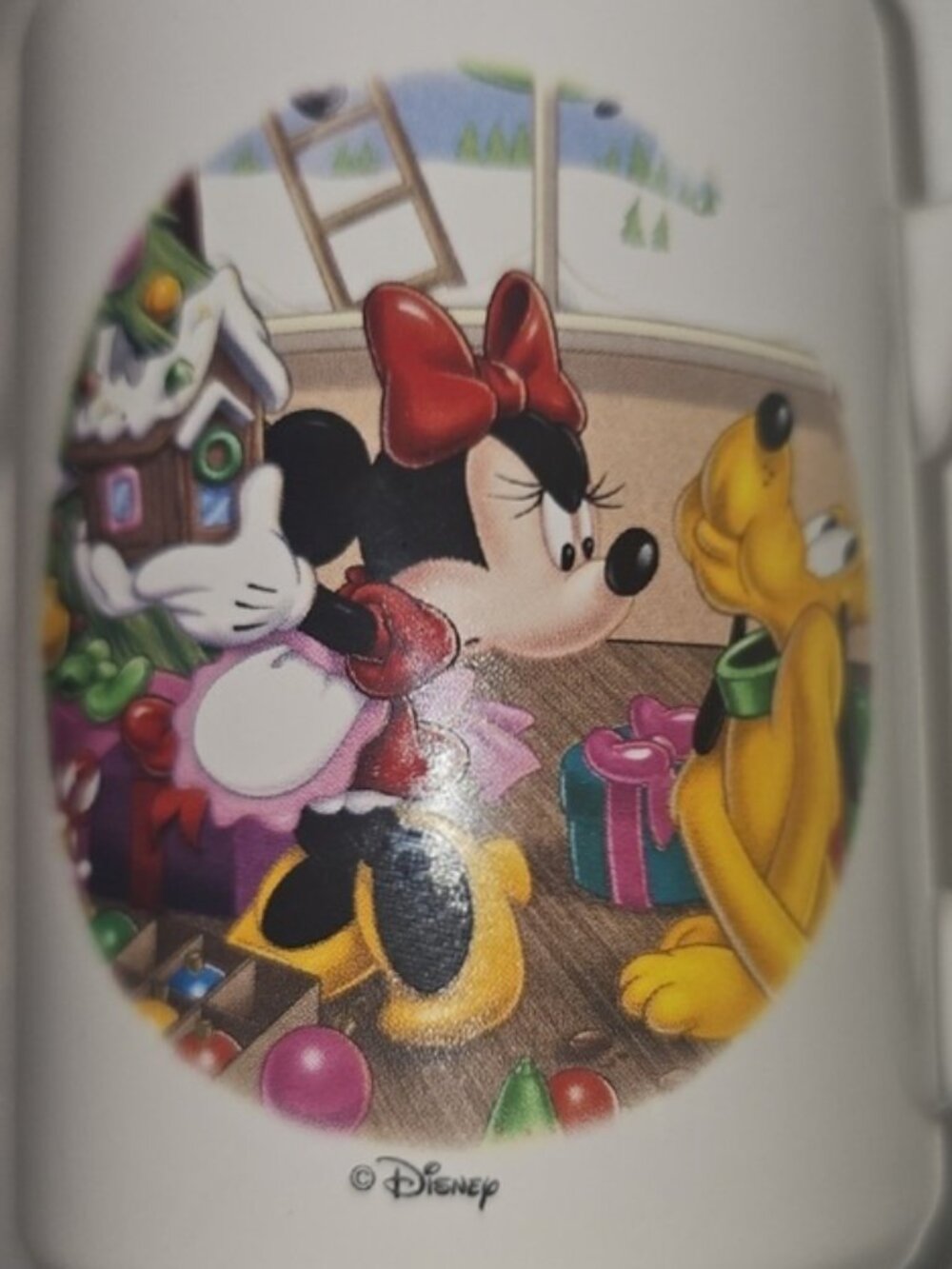 Disney Minnie Mouse Pluto Dog Mug “In the Doghouse Again” Christmas Holiday Mug
